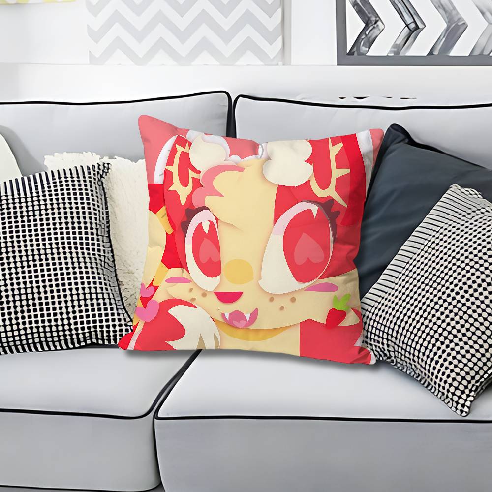 AAdopts Me Game Pillow Cases for Bedroom Living Room Sofa Home Decor Polyester Cushion Cover with Zipper