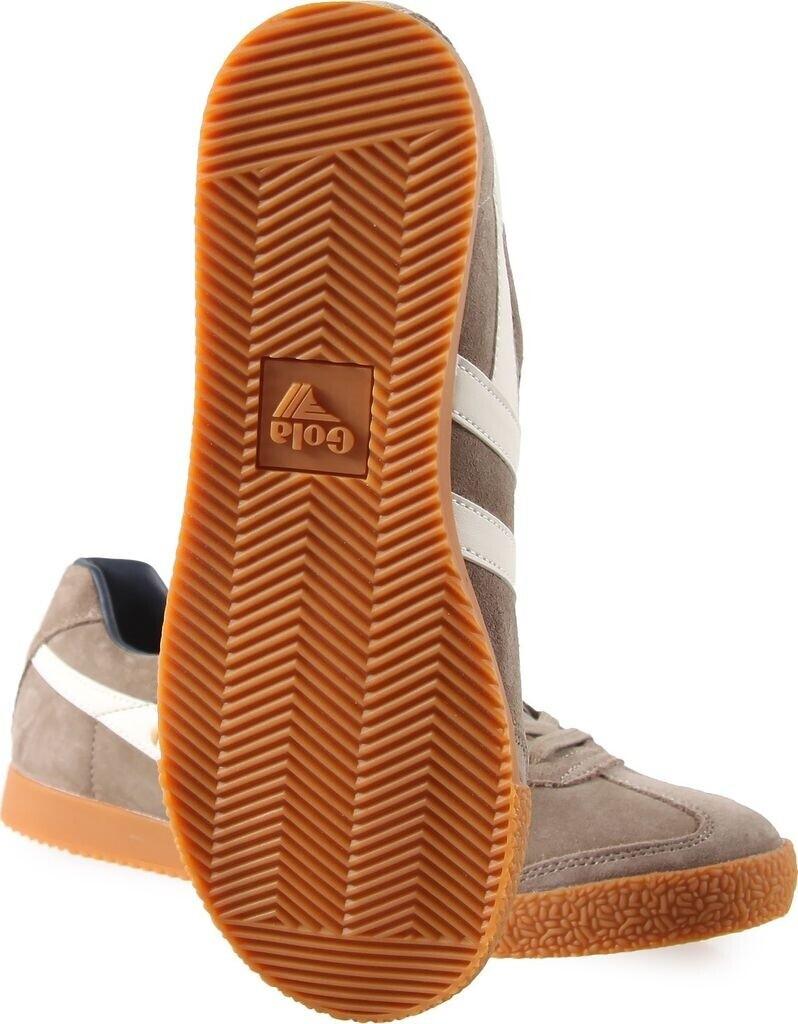 Gola Harrier Suede Sneakers (CMA192) Brown Rhinoceros/white/maroon/yellow/navy Blue