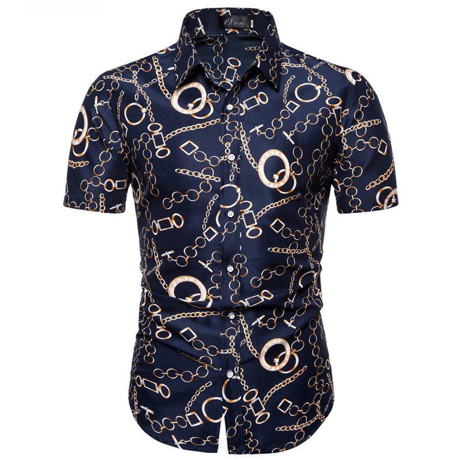 Men's British Polka Dot Short-Sleeve Shirt