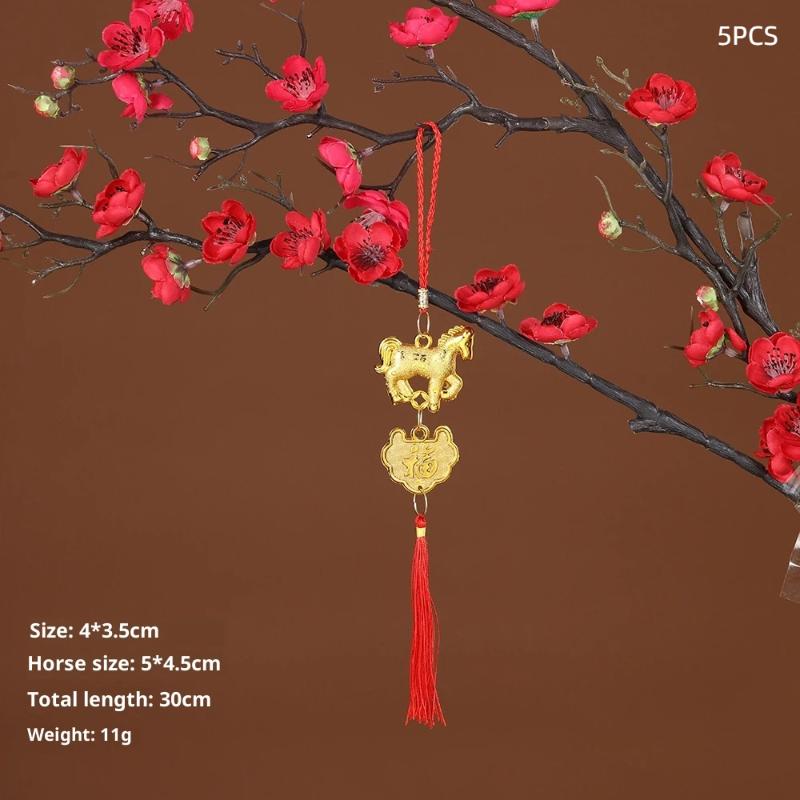 2026 Rok koně Nástěnný závěsný lucernový ozdobný přívěsek Čínský rok Šťastná dekorace Doplňky Otevírání domu Malý přívěsek Gi