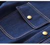 2115501-Retro Slimming Denim Waist-Cinch Dress for Autumn/Winter 2022
