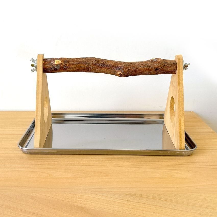 Haustierbedarf Papageienständer Tischständer Vogelständer Tragbarer Vogelständer Holzständer Ständerstange