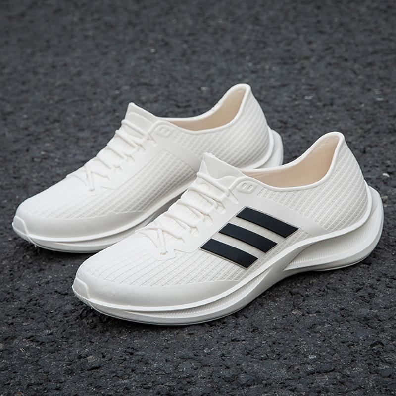 

Fashion low-top men and women couple waterproof shoes rain shoes men s new casual outer wear non-slip rain boots rubber shoes four seasons 44 белый