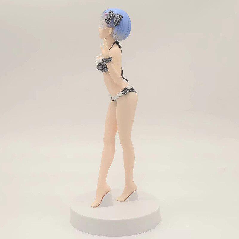 Life In a Different World from Zero Rem Standing Posture Water Swimsuit Sexy Action Figure Toy