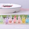 DIY Luminous Expression Bottle Pendant with Love Straw - Beverage Cup Keychain and Mobile Phone Charm with Hanging Hole