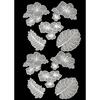 10 Pieces Large Organza Flower Applique Leaf Applique Sheer Embroidered Sew on Patches Lace Decal Fabric for Wedding Dress Evening Gown Bridal Vail