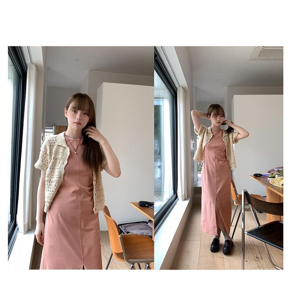Hello Eat Simple Sleeveless Midi Dress - Spring/Summer 2026 Minimalist Style