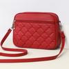 Women's Sling Shoulder Small Square Handbag Quilted Design PU Leather Crossbody Bag Versatile Messenger Bag
