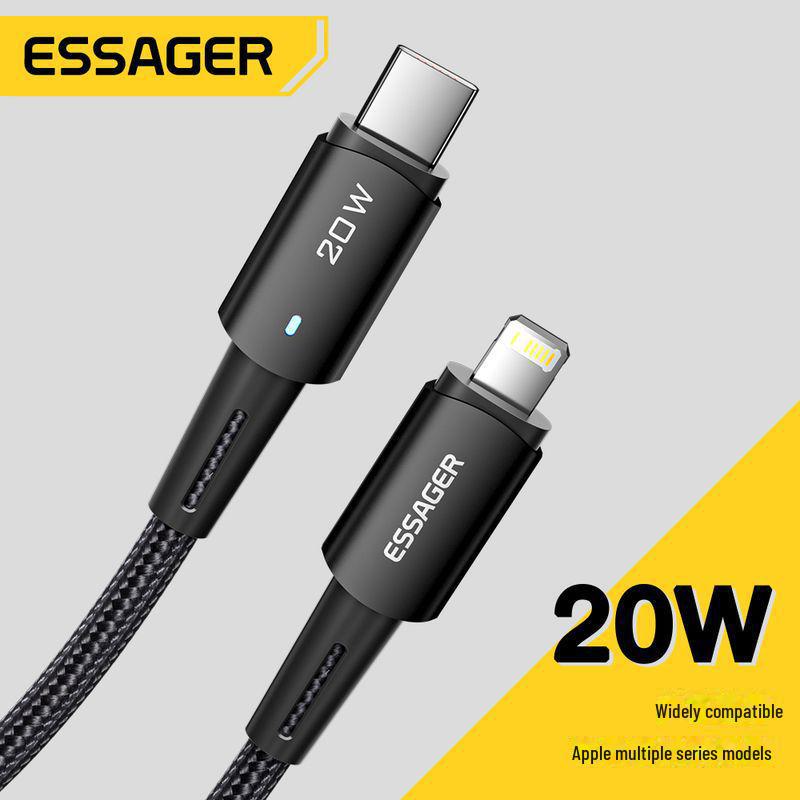 

ESSAGER Кабель для швидкої зарядки Type-C to Lightning для Apple 14 0.5m