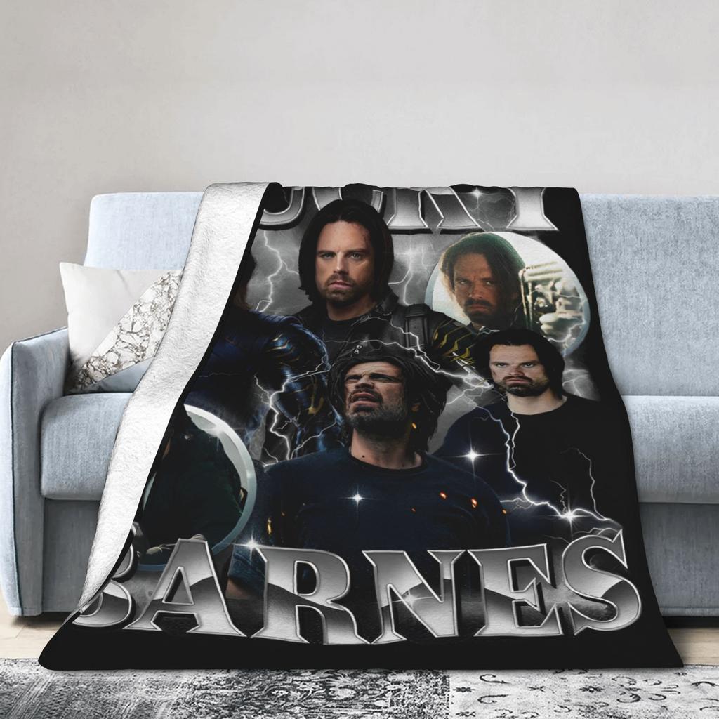Thunderbolts Bucky Barnes Poster Decke Flanell Winter Soldier Warme Überwurfdecken Flugzeug Reise Zuhause Sofa Plüsch Dünne Steppdecke