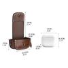TOURBON Earphone AirPods Genuine with Charging Vintage Case, Compatible, Leather, Brown, Keyring, Port, Compact, Shockproof, Style, Men's & Women's