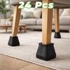 24PCS Non-slip Furniture Legs Protectors Noise Reduction Table Feet Cover  Hardwood Floors