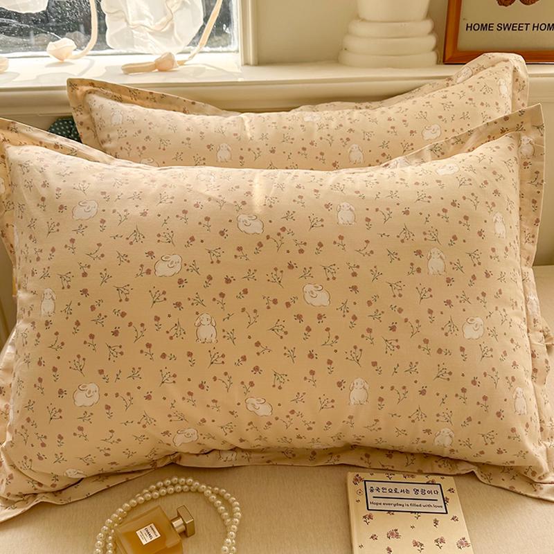 100% Baumwolle Kissenbezug Set - Zwei Stück: Einzeln 40x60cm, Extra Groß 48x74cm, Kernbezug 50x80cm