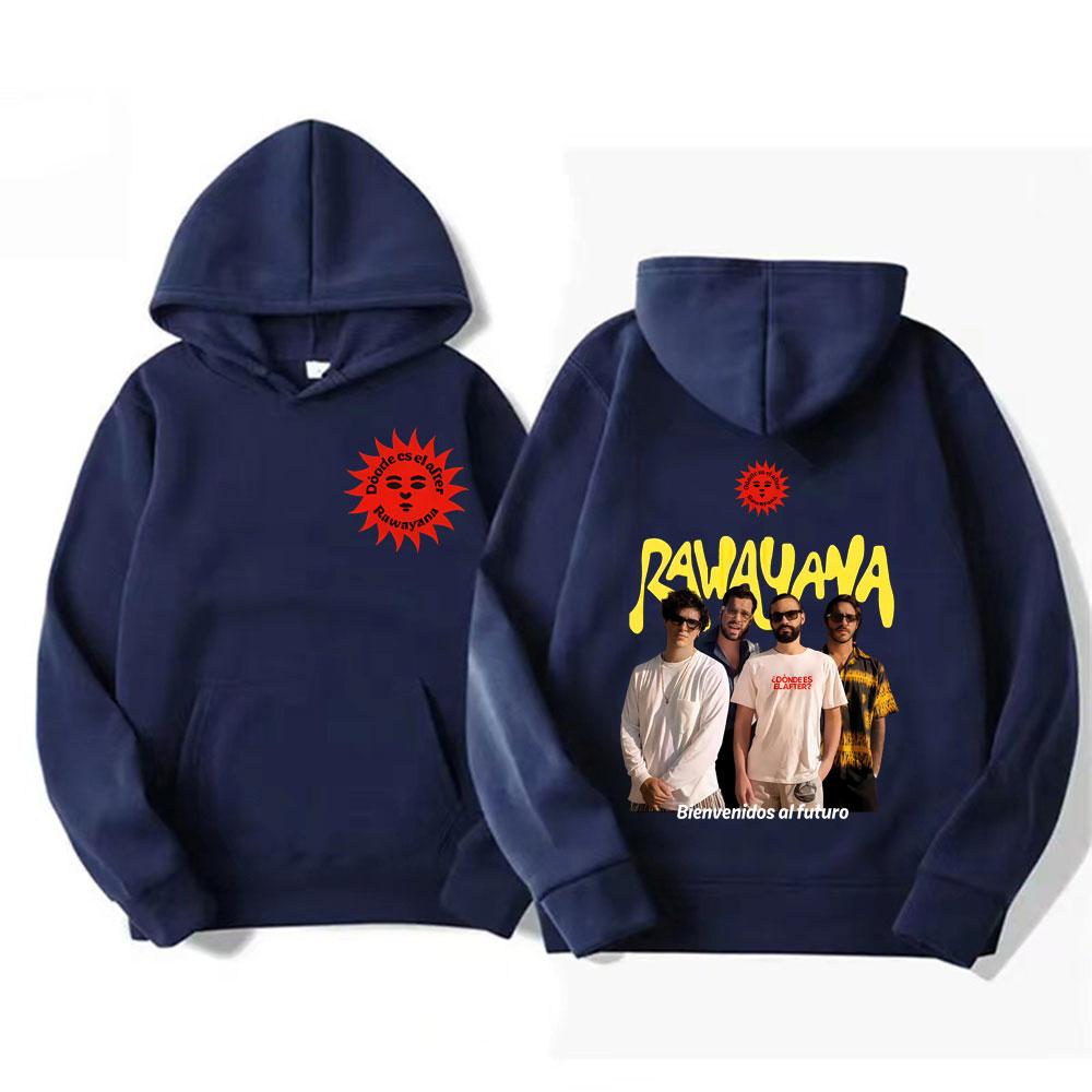 Rawayana Album Tour Print Sweatshirts Men Women Vintage High Street Hoodie Loose Comfort Long Sleeve Hoodies