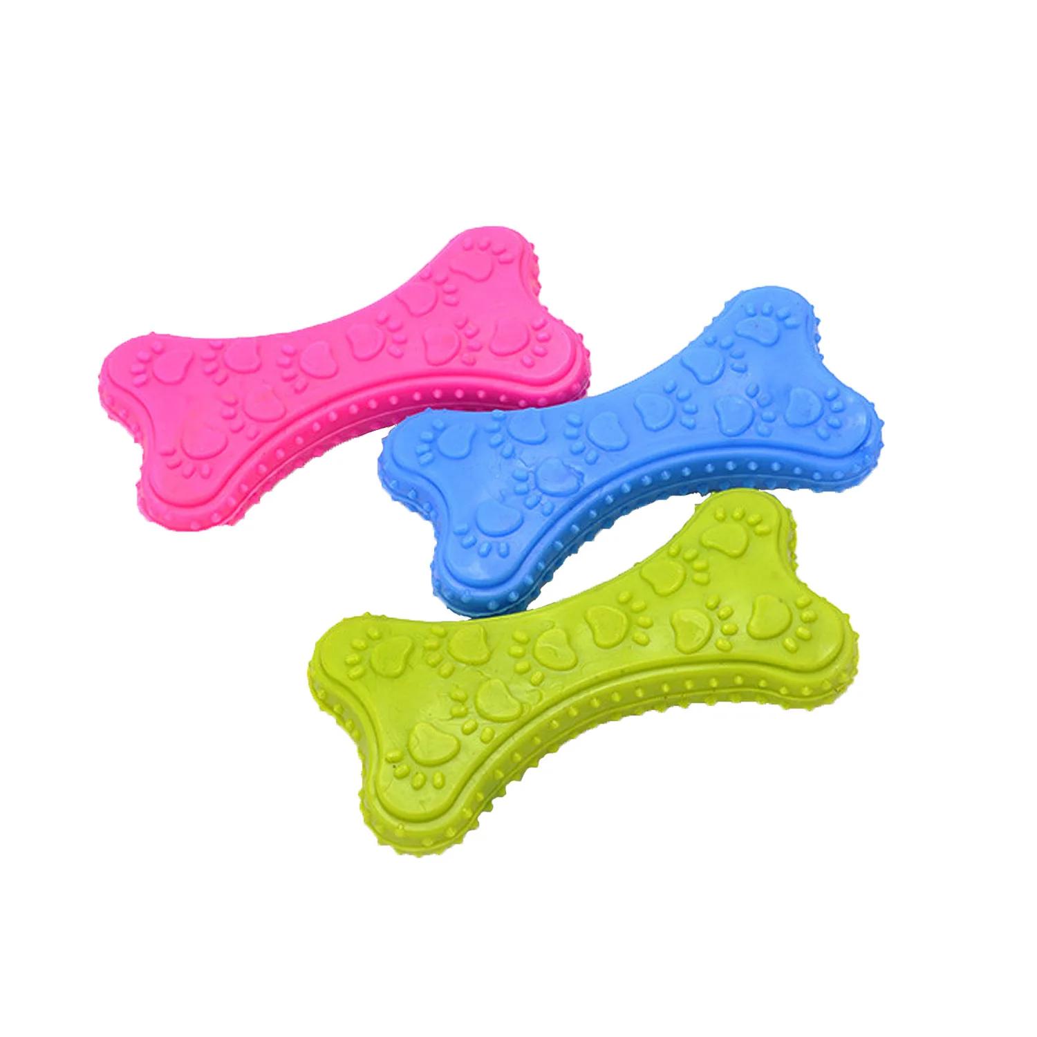 

Rubber Chew Toys for Small Dogs Puppy Teething Toys for Aggressive Chewers Durable Bite Resistant Dog Toys for Teeth Cleaning Random Color
