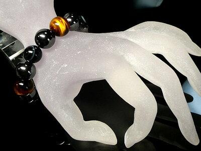 Bracelet tigers eye natural stone power hematite feng shui purification raw crystal prayer beads can be worn continuously gift birthstone stylish cool