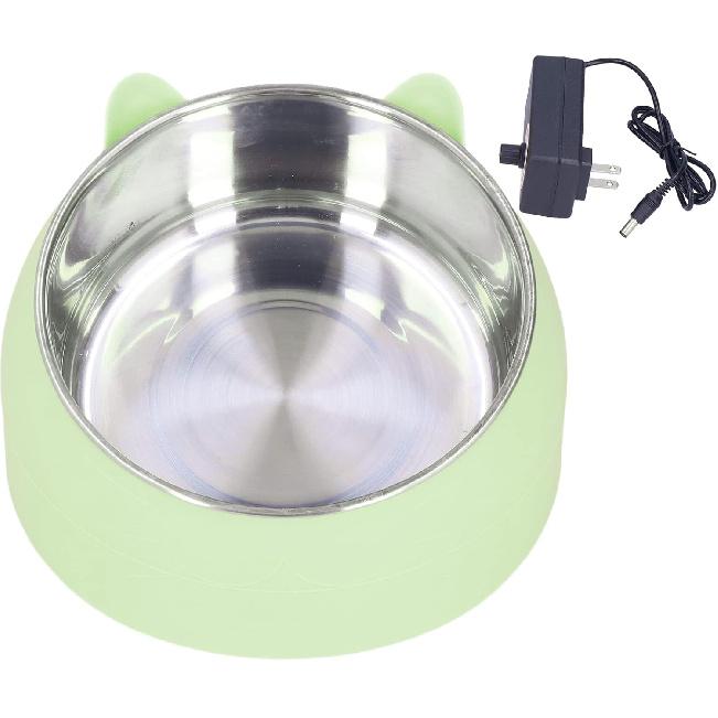 Heated Pet Bowl, 1.5L Slanted Water Bowl with On/Off Switch for Dogs Cats, 15 Degree Angle