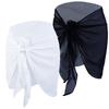 2PCS Soft Beach Sarongs Chiffon Beach Cover Up Skirt Elegant Sarong Wrap Skirt  for Women