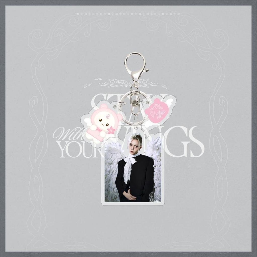 Neuer 26 Jahre Stray Kids SKZOO Niedlicher Acryl Schlüsselanhänger Stay with Your Wings FELIX HYUNJIN Zubehör Tasche Schlüsselanhänger