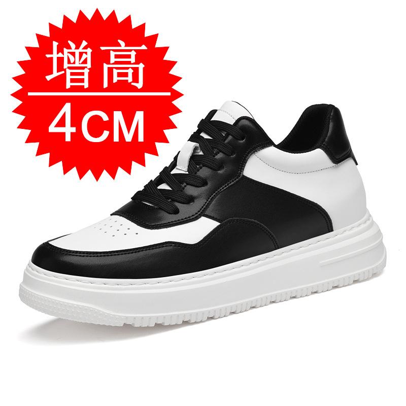 Invisible inner heightening men's shoes 8CM running sports shoes soft sole heightening shoes 6 white shoes casual board shoes