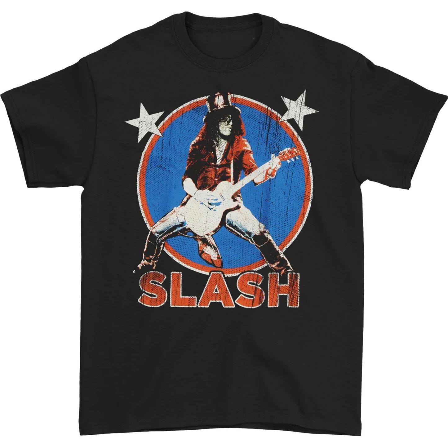 

Legendary guitarist Slash black unisex TShirt 2026 Summer New loose Y2k hiphop style Unisexs Women soft Short Sleeve Tshirt S