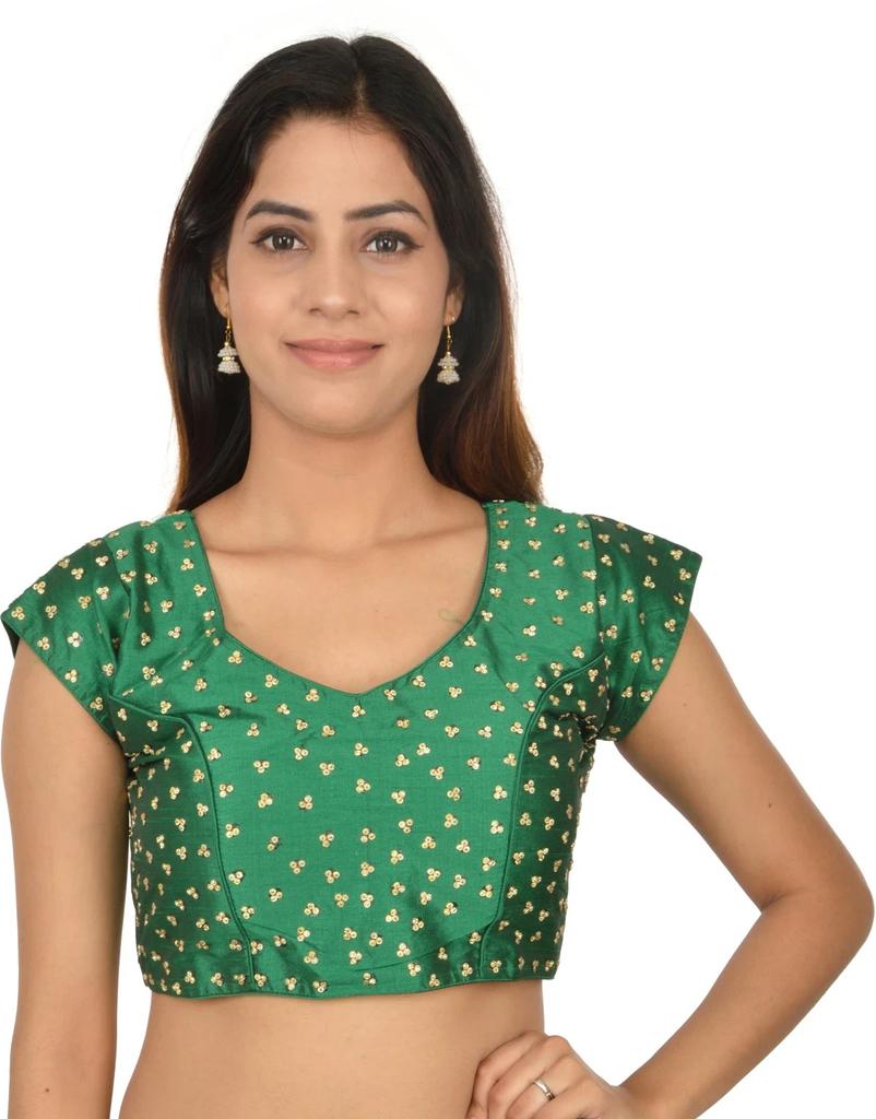 Women's V Neck Desigenr Choli Indian Bollywood Wedding Wear Stitched Blouse