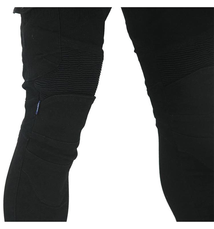 Men's Breathable Motorcycle Skinny Jeans: Wear-Resistant Protective Pants