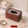 Solid Wood Chinese Retro Tissue Box Creative Living Room Paper Box Dining Table Coffee Table Storage Solid Wood Paper Box