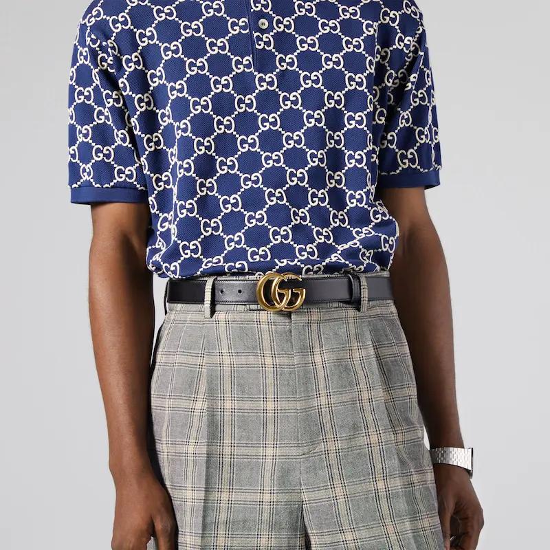Gucci Gg Marmont Schnallengürtel (Unisex) Ledergürtel 414516 0YA0G 1000