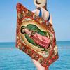 Our Lady Of Guadalupe Maria Beach Towel, Super Soft Microfiber, Gift for Her/Him, Birthday, for Pool, Beach, Travel, Home Decor Fan gifts