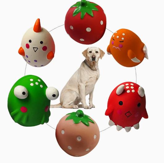 Latex Pet Squeaky Toy, Wear Resistant Durable Chew Toy, Bring Fun & Accompany Pets Growth