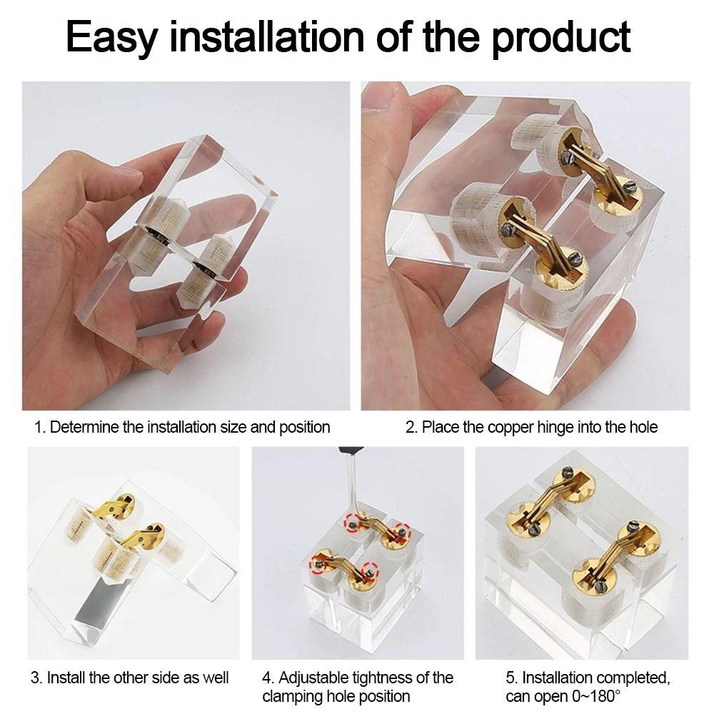Invisible Brass Hinges 8-18mm Furniture Hinges New Barrel Hinge Gift Box