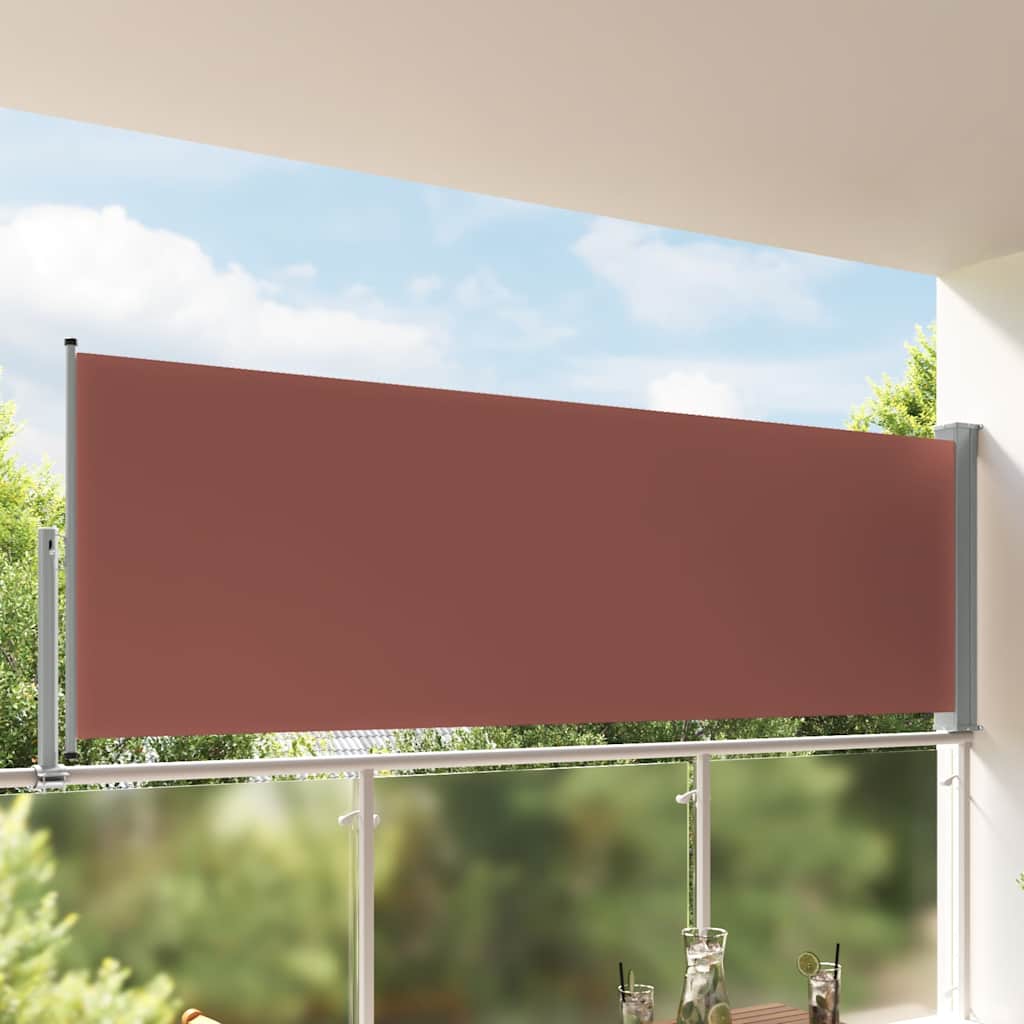 Retractable Side Awning 120 X 300 Cm Brown