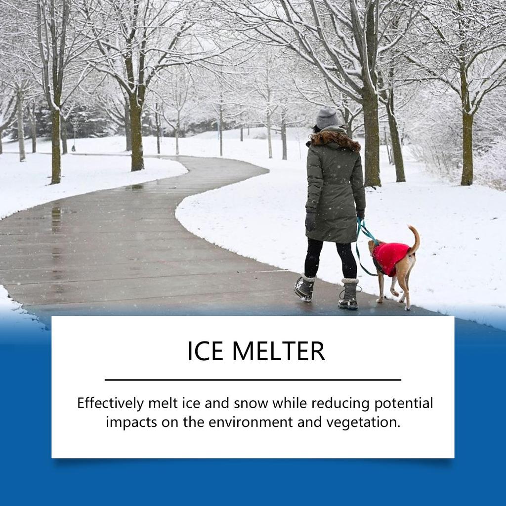 Pet Friendly Ice Melt Winter Concrete Floor Streets Pet Friendly Ice Melt Snow Melt 100g