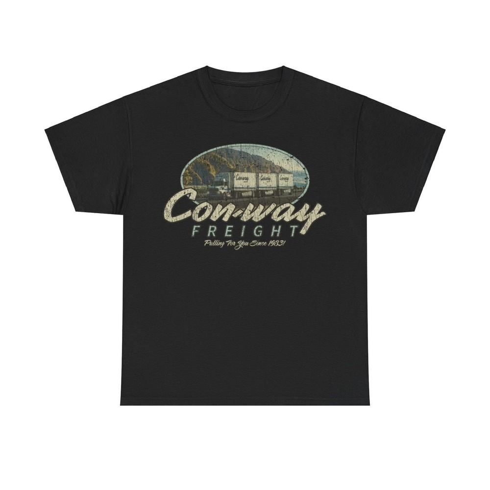 

Conway Freight 1983 Trucking Distressed Print T-shirt 2XL