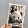 Cartoon Cute Panda Case for iPhone 17 Pro Max 13 Pro XR Air 16 11 12 Mini 15 14 Plus 17e XS Max Soft Phone Cover