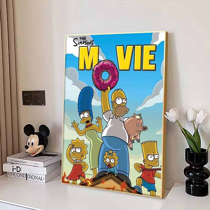 Disney Diamond Painting Simpsons Movie Illustration DIY Kit Adult Arts and Crafts Home Decor and Gift