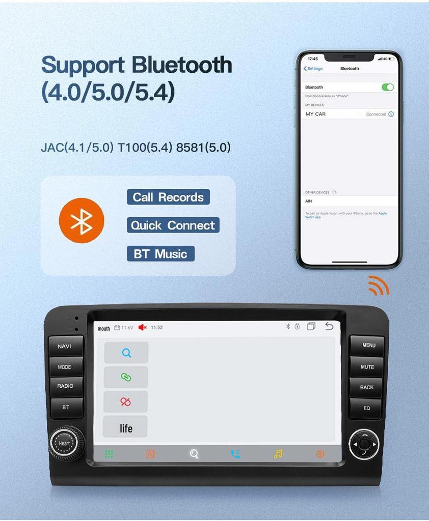 Mercedes-Benz ML-Class W164 Android Navigation & Reverse Camera System