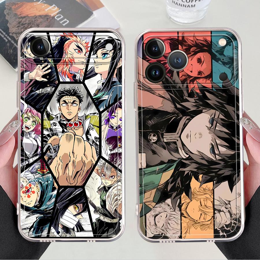 D-Demon S-Slayer Anime Case for iPhone 17 Pro Max Air 16 11 XS Max 13 Pro 7 8 15 12 Mini XR 14 Plus Soft Phone Cover