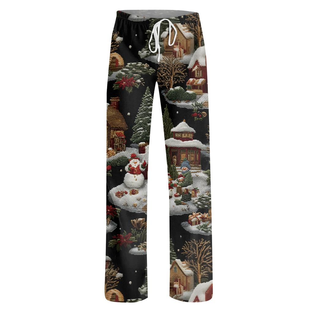 Women's Fashion Loose Casual  Printed Casual Pants