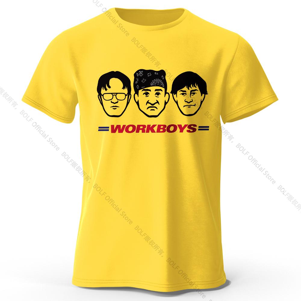 Work Boys Printed T-Shirt 100% Cotton Oversized Vintage Graphic Tees for Men Women Summer Tops Americana Streetwear
