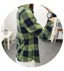 Women's Long Sleeve Plaid Cardigan - Korean & Hong Kong Style Top