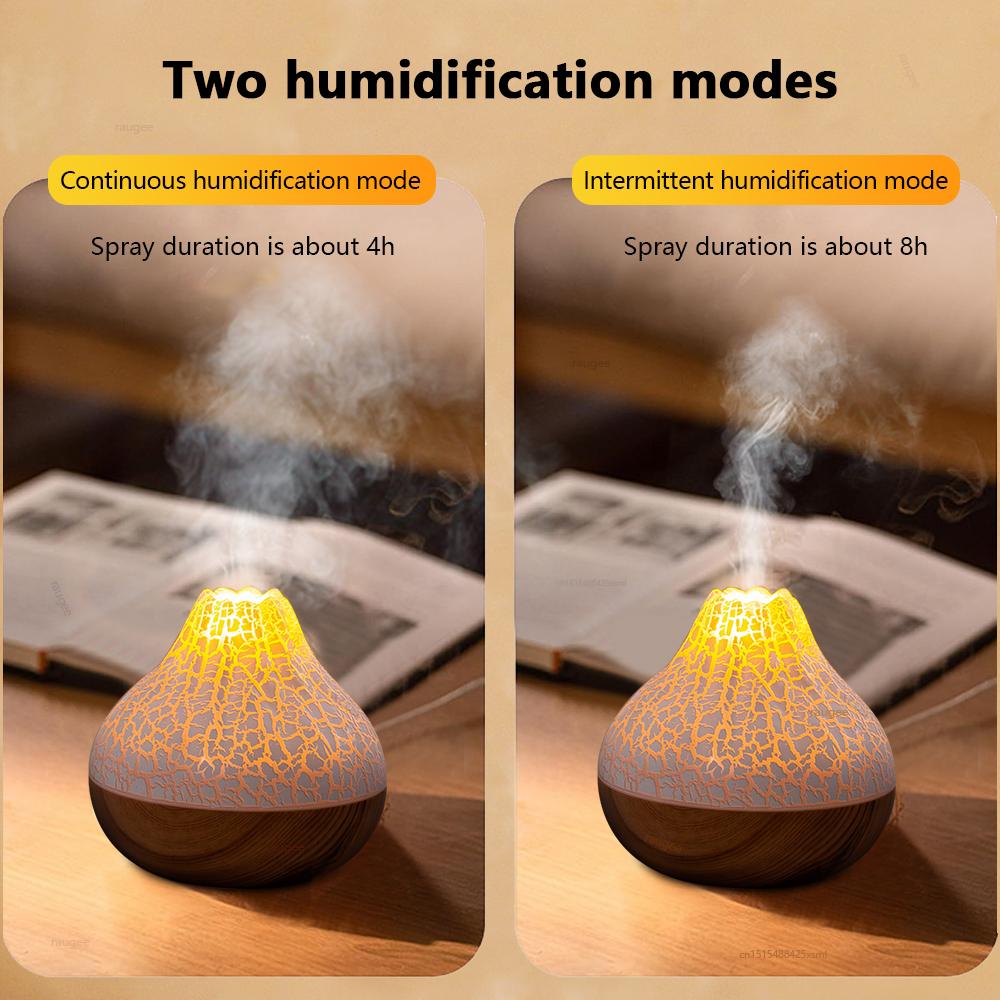 Humidificateur d'air USB Humidificateur Volcan 300ML Diffuseur électrique de brume d'eau Désodorisant d'air de bureau pour la maison Humidificateur Diffuseur