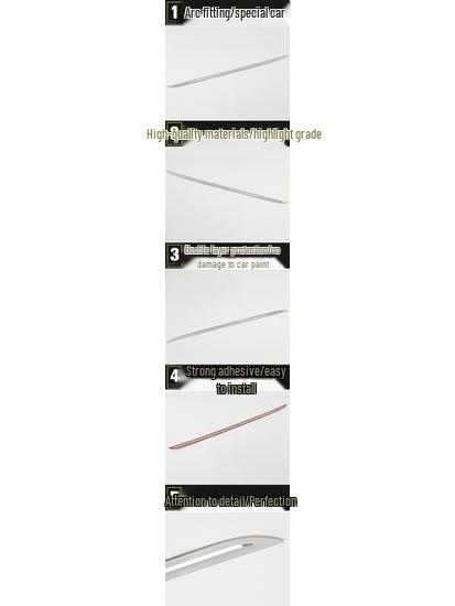 Compatible with 15 Cruze models: Tailgate Trim - Rear Trunk Bright Strip & Bumper Protector - Anti-Scratch Sticker