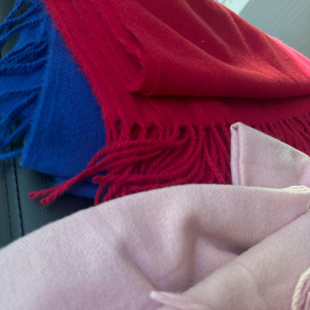 Cashmere Scarf Red Gray New Year High-End Solid Color Versatile Warm Scarf