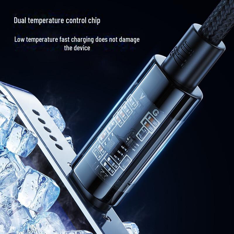 PISEN C To Lightning PD20W Fast Charging Nylon Braided Transparent Cable for Apple