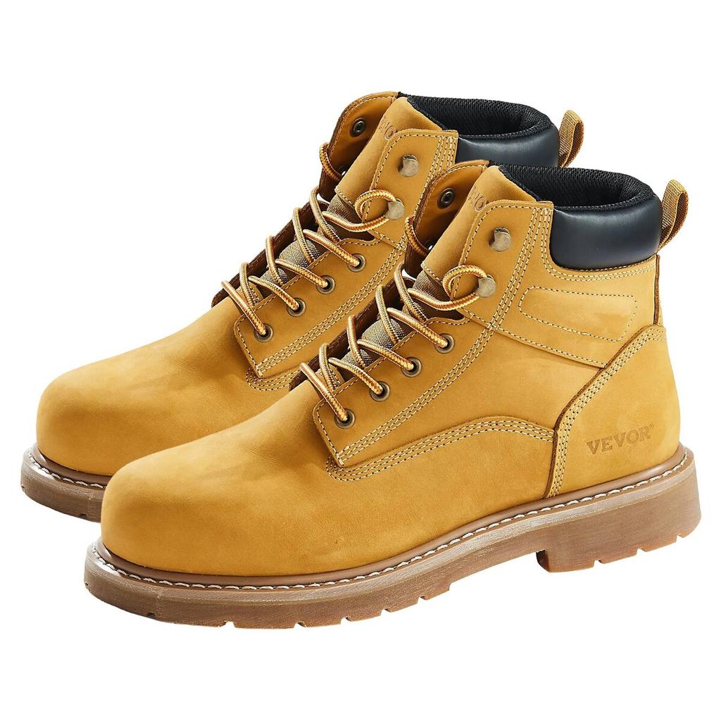 Steel Toe Work Boots UK Size 9.5 Waterproof for Men Slip-Resistant
