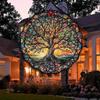 1PC Tree of Life Wall Decor Acrylic Round Ornament for Indoor Outdoor Welcome Sign Sunlight Hanging Tag Room Decor Aesthetic