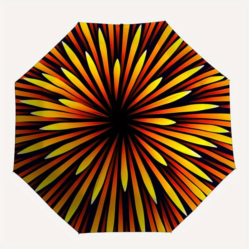 

1pc Firework MandalaAutomatic Folding Umbrella, Portable & Foldable Design with 8 Ribs, Casual Outdoor Accessory yy250804267