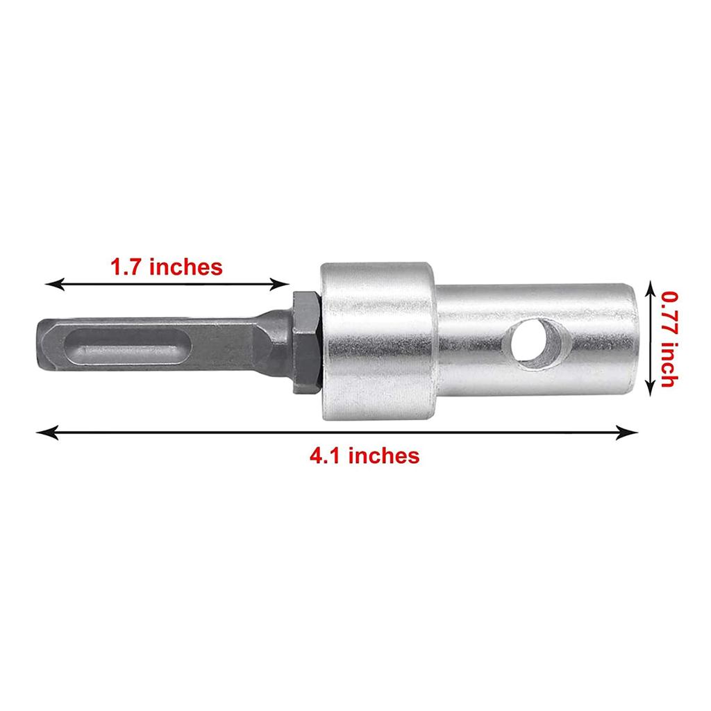 Drill Chuck Adapter Round Shank Garden Auger Drill Adapter SDS Plus To 1/2Inch Thread Drill Fit Corded Cordless Drill